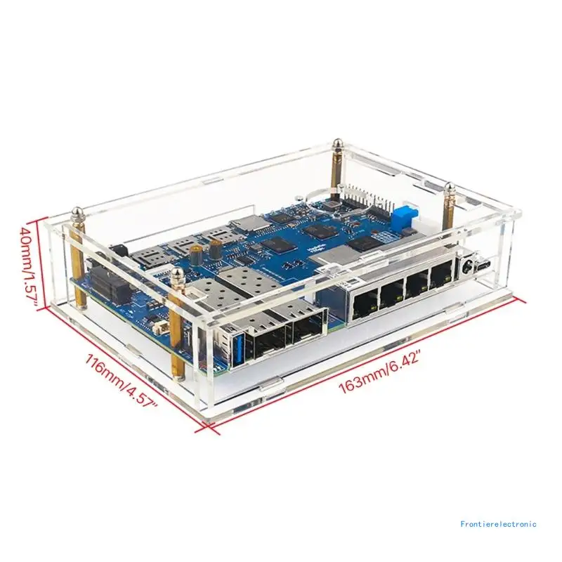 For Banana Acrylic Case Transparency Cover Cooling Case for Banana Development Board Cover Enclosure DropShipping