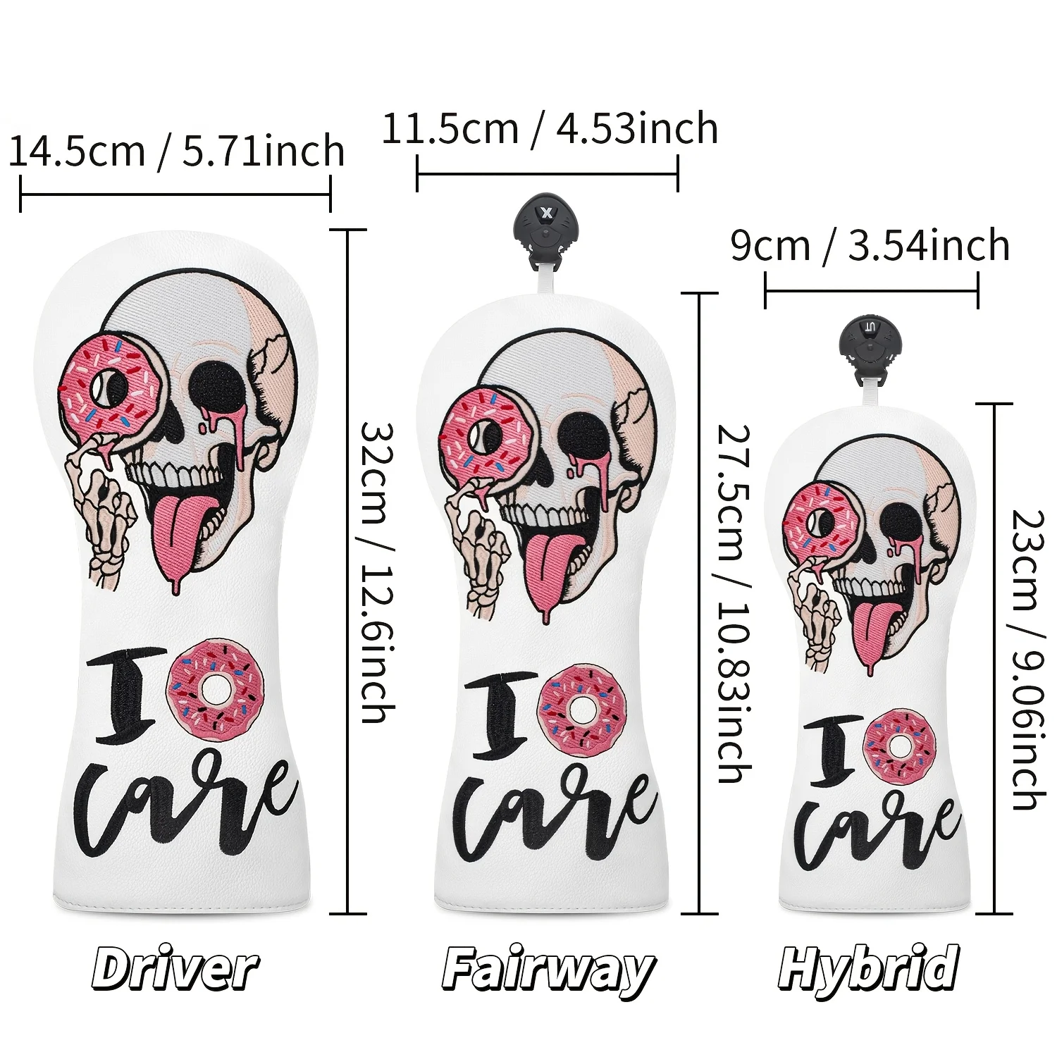 A High-Quality PU Driver Headcover with a Skull Design Golf Club Protection Sleeve (Suited for Drivers, Long Irons, And Hybrids) image 6