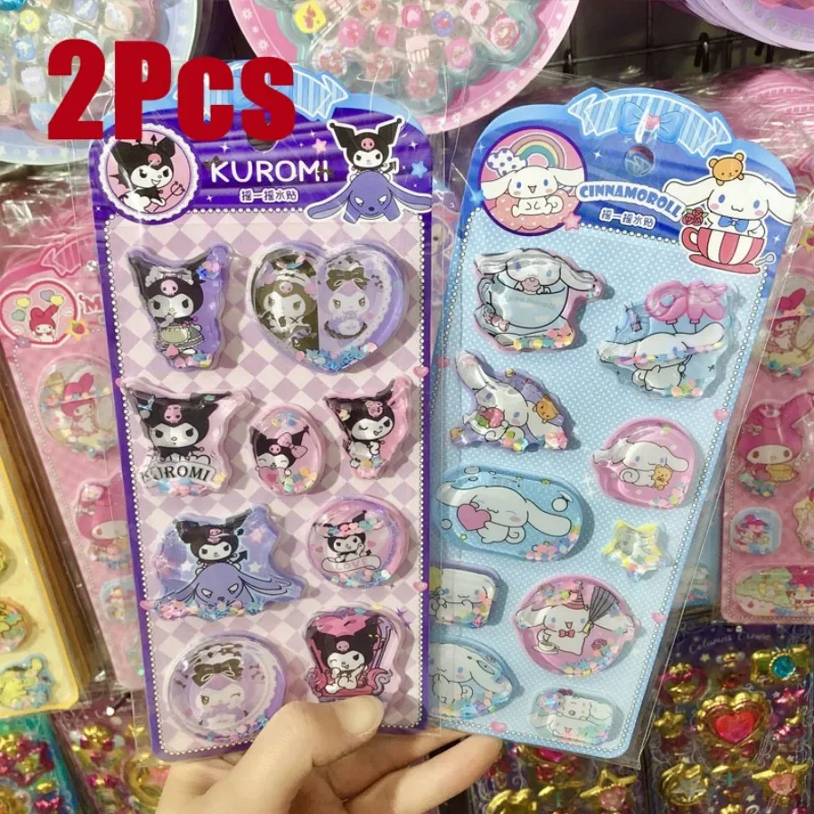 3D Hello Kitty Sticker Hangyodon Cinnamoroll Transparante Jelly Sticker Kristal Leuke Decoratieve Stickers Telefoonhoesjes Diy Speelgoed