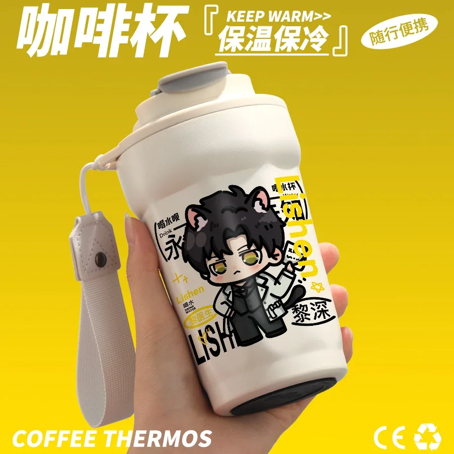 

Anime Love and Deepspace Cosplay Send Friend Insulated Mug Cartoon Heat Preservation Cup Thermos Water Glass Birthday Xmas Gift