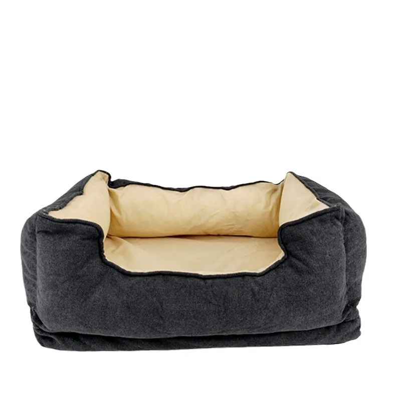 

Large Rectangle Soft Dog Nest Bed XL Size Cute Style Detachable Washable Breathable Sofa Resistant to Biting All Seasons Use