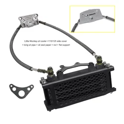 Pit Dirt Bike Oil Cooler Kit Motorcycle Radiator with Hose Drain Sump Plug Cylinder Head Cover Bracket for Monkey ATV Moto Parts