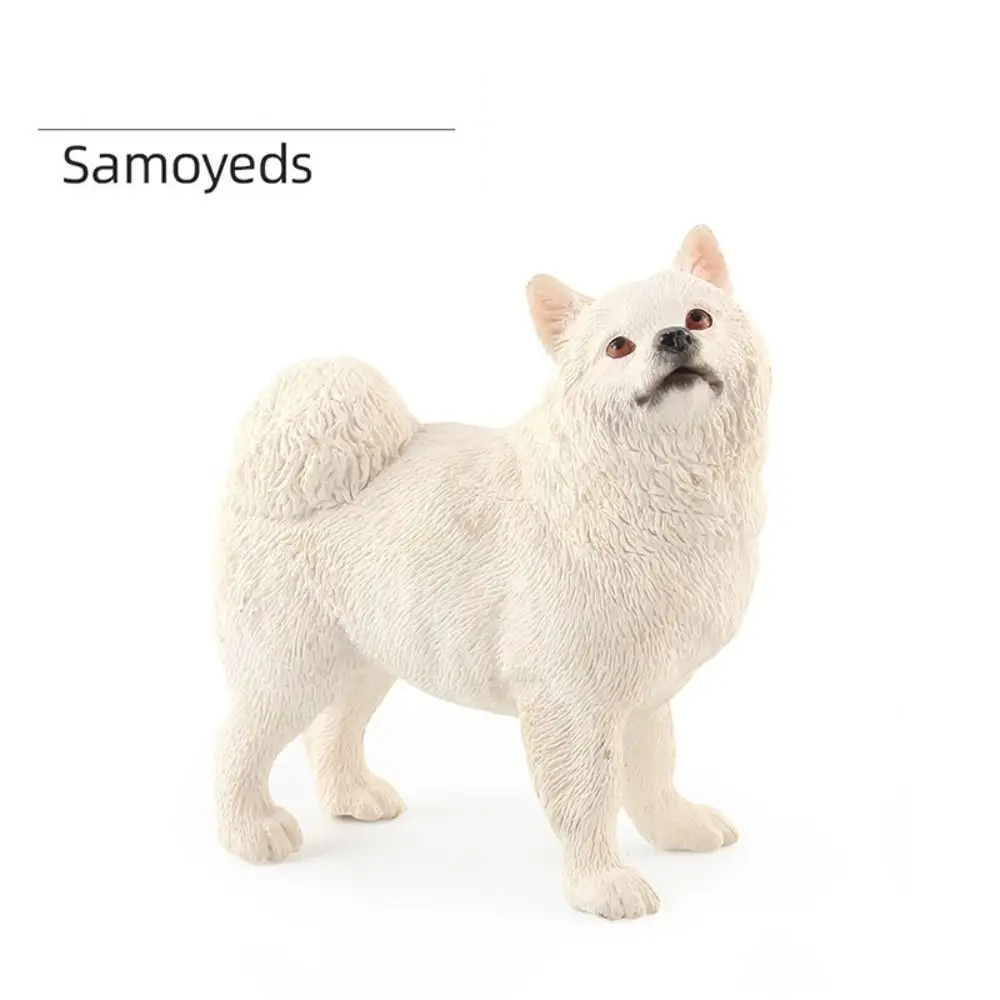 Puppy Pet Simulation Dog Figurine Solid Bulldog Miniature Animal Model Samoyed Corgi Home Decor