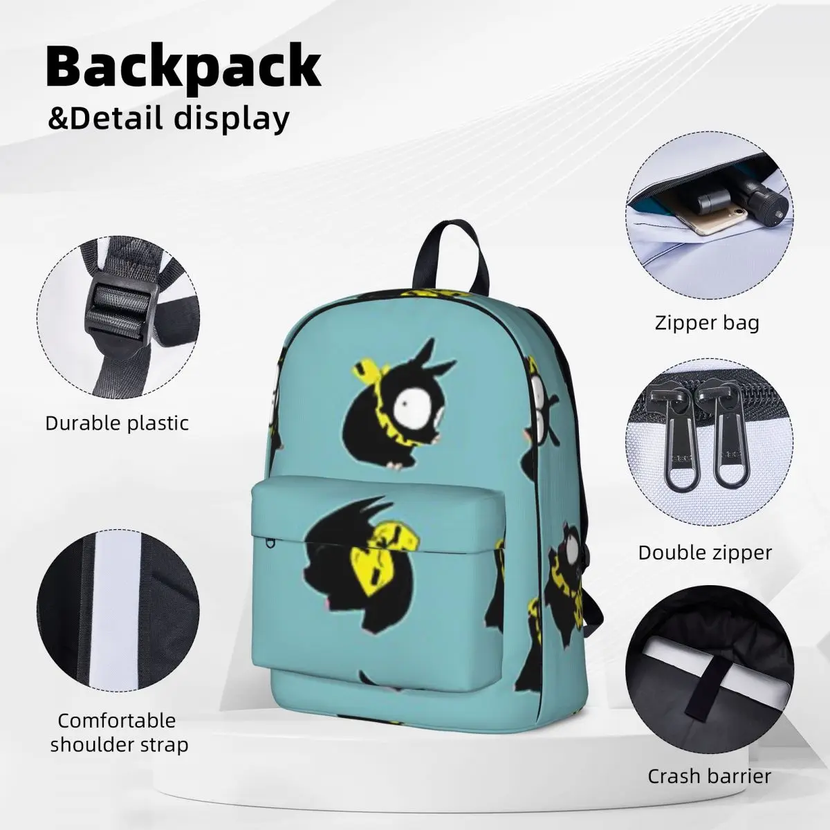 P Chan Ranma Backpacks Large Capacity Student Book bag Shoulder Bag Laptop Rucksack Fashion Children School Bag