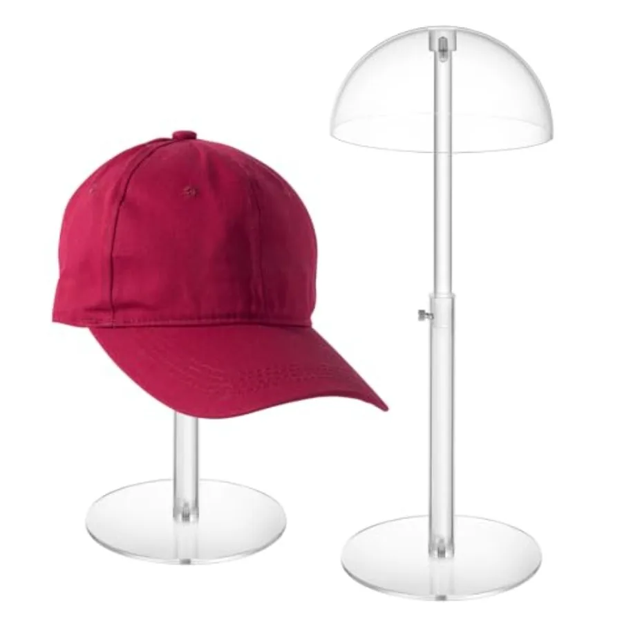 

Прозрачная акриловая подставка для головных уборов с регулируемой высотой, настольный держатель для бейсболок, ковбойских шляп, париков, подставка для демонстрации на прилавке