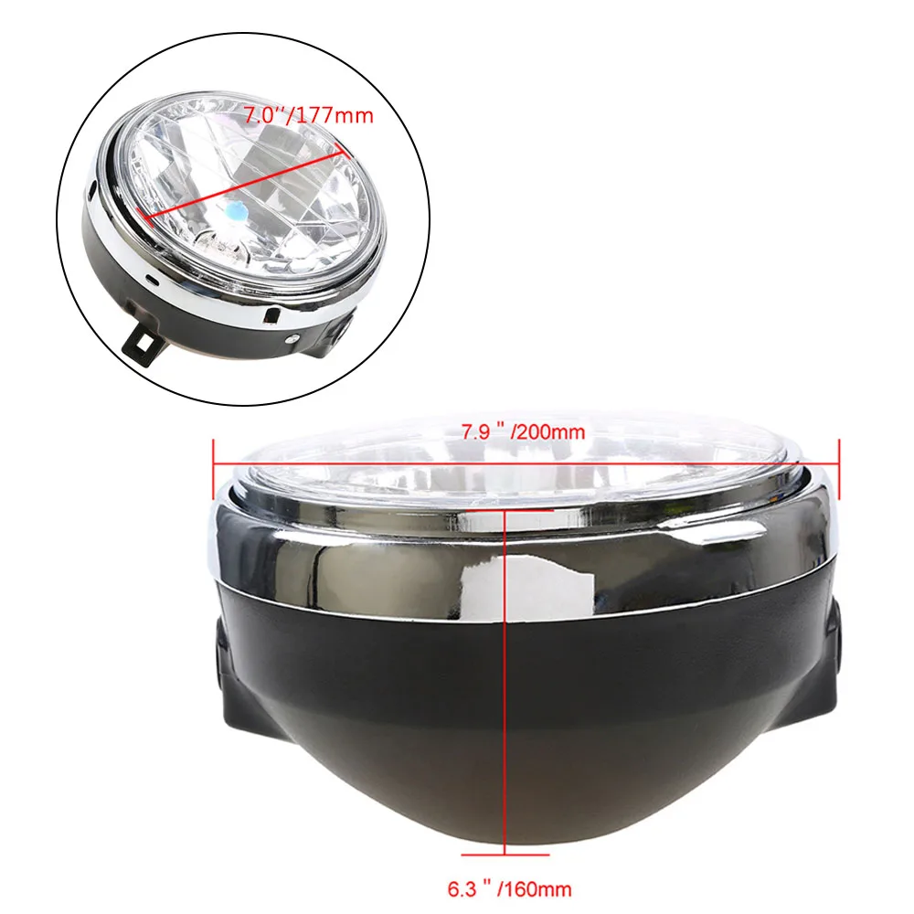 Universal 7 Inch Led Car Motorcycle Headlight DRL H4 Headlamp For Harley BMW Yamha Honda CB400 CB500 CB1300 VTR250