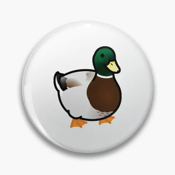 Chubby Mallard Duck  Soft Button Pin Brooch Funny Cartoon Hat Gift Fashion Lover Jewelry Women Metal Lapel Pin Cute Collar