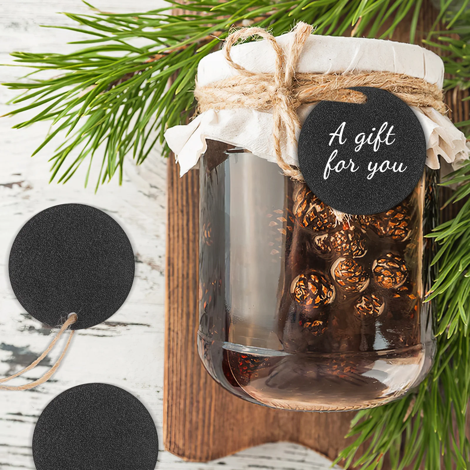 

10 Pcs Small Blackboard Pendant Blackboards Bulletin Home Decoration Accessory Bamboo Chalkboards Ornaments Baby Tag