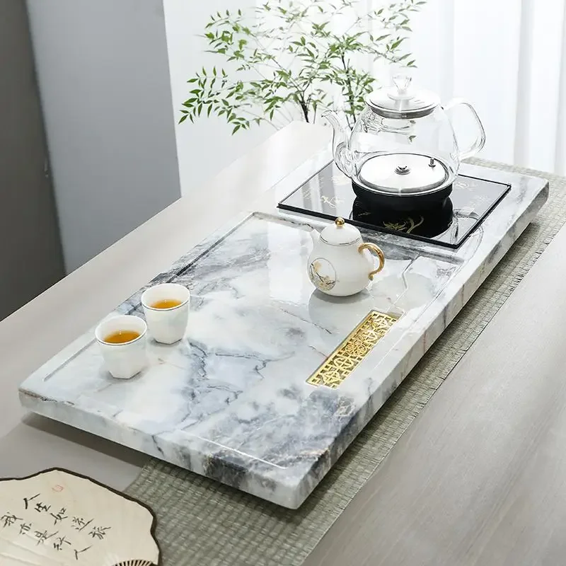 Seiko stone tea tray sealing glaze automatic boiling water household tea table office light luxury high-end exquisite tea tray