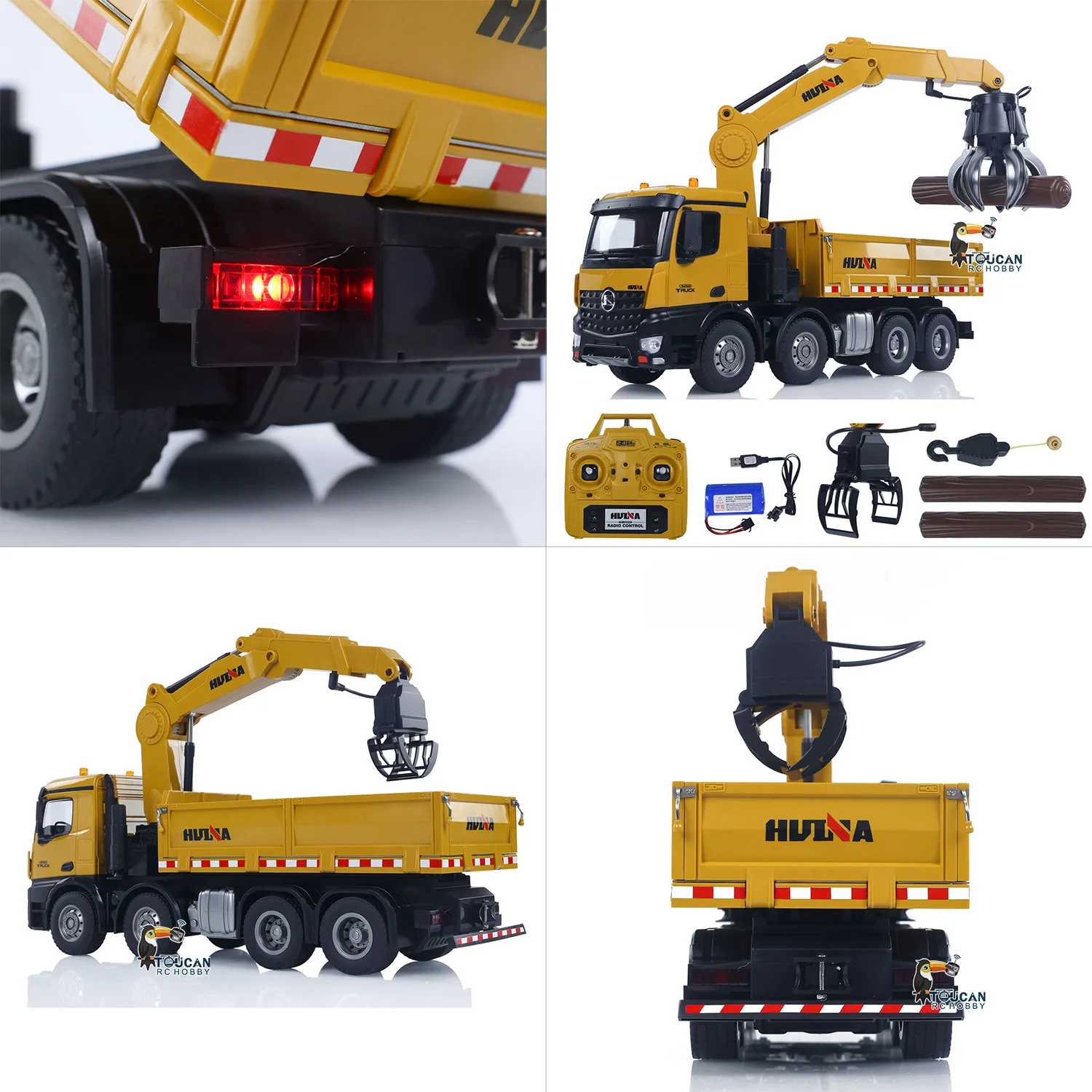 

1/14 HUINA 1538 RC Timber Grab Cars Trucks Dump Remoted Car Model Toys for TOUCAN RC HOBBY Boys Birthday Gifts TH19620