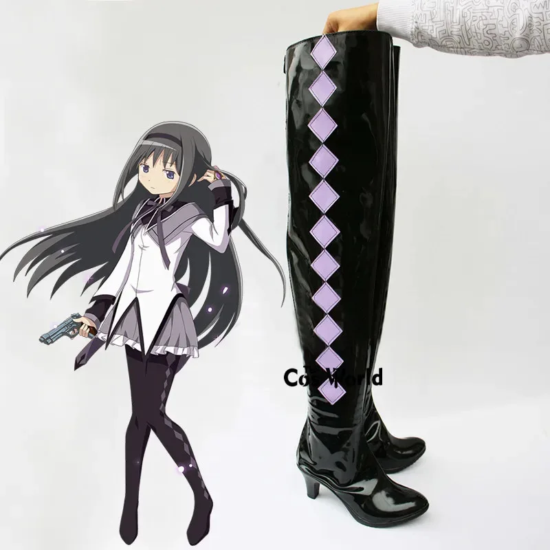 

Puella Magi Madoka Magica Akemi Homura, аниме, обувь на высоком каблуке для косплея на заказ, ботинки