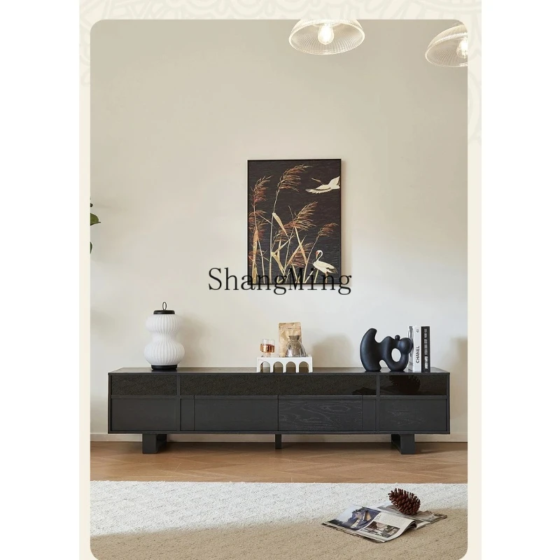 

SM medieval style retro creative TV cabinet storage and storage integrated floor-to-ceiling wall TV cabinet