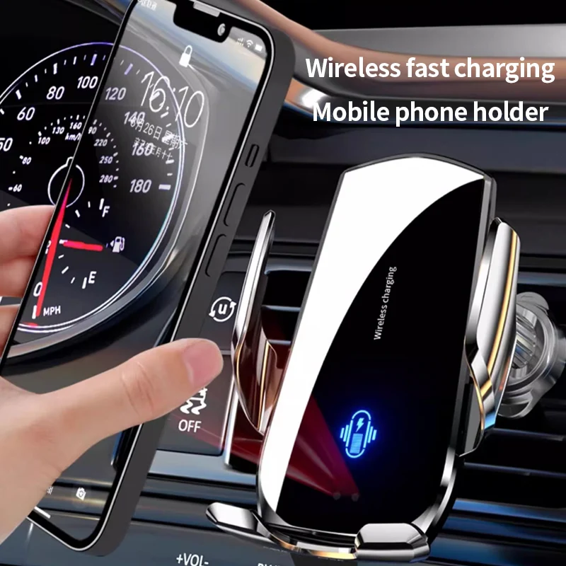 

2025 new car air conditioning vent universal silent anti shake navigation wireless charging car phone holder