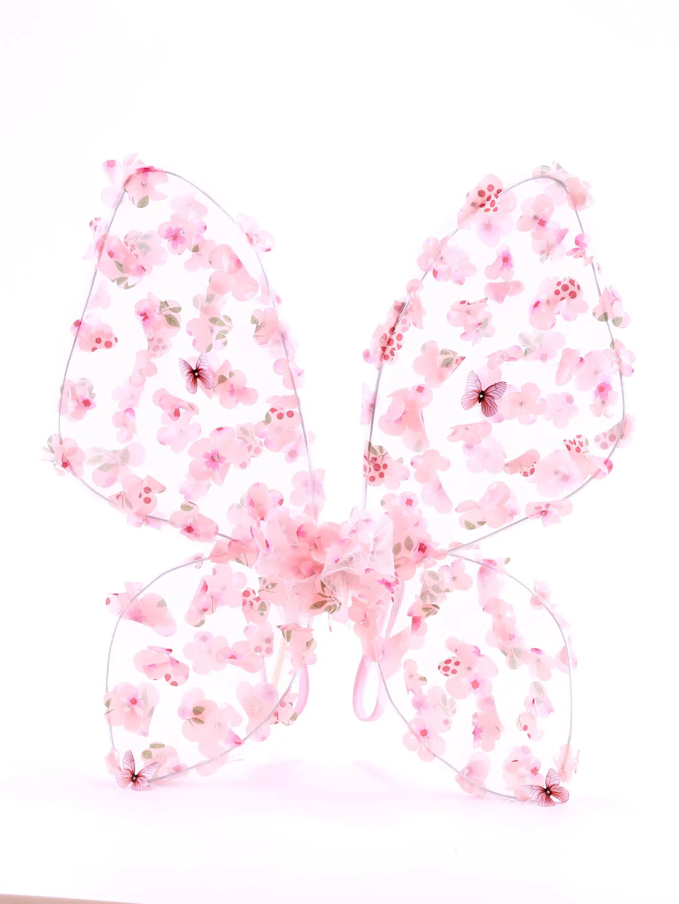 Fancy pink butterfly wings Delicate floret children's holiday gift props show wings