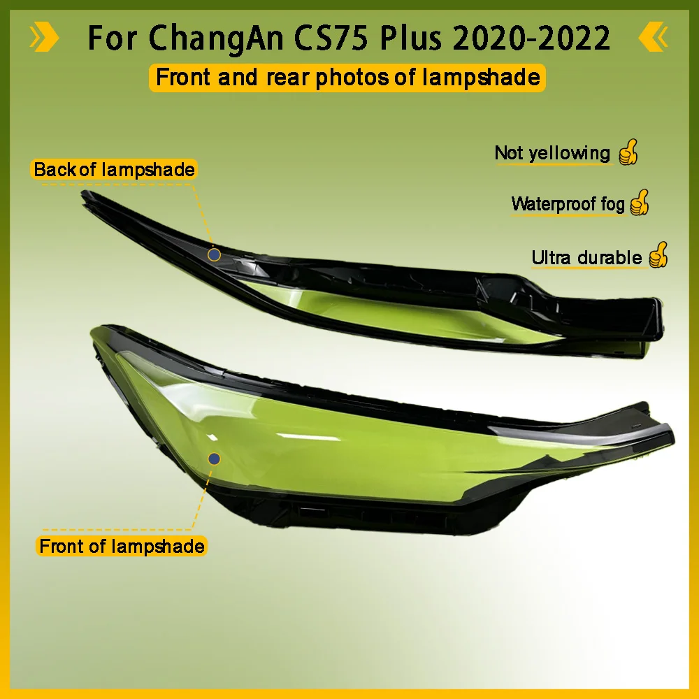 For ChangAn CS75 Plus 2020 2021 2022 Headlamp Transparent Cover Headlight Shell Lampshade Case Plexiglass Replace Original Lens