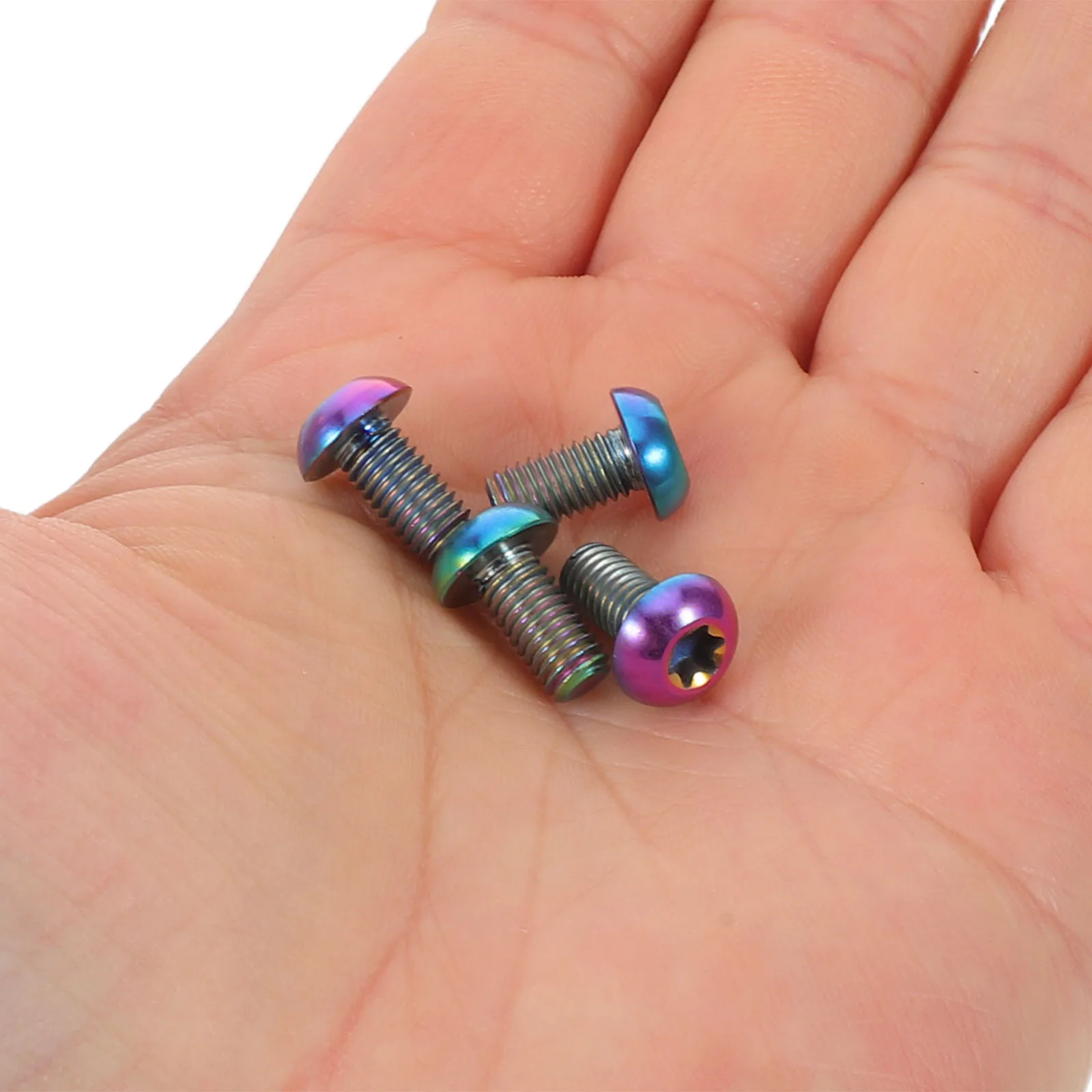 

4pcs M5X10 Bicycle Bottle Cage Bolts Titanium Alloy Hexagonal Screws For Bike Bracket Mounting Rustproof Lightweight Replacement