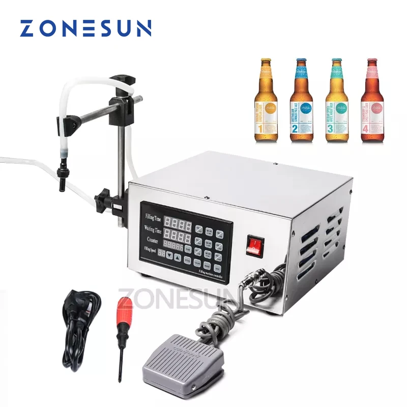 ZONESUN Filling Machine Automatic Membrance Pump Liquid Filling Machine Filler Ck-280 For Oil