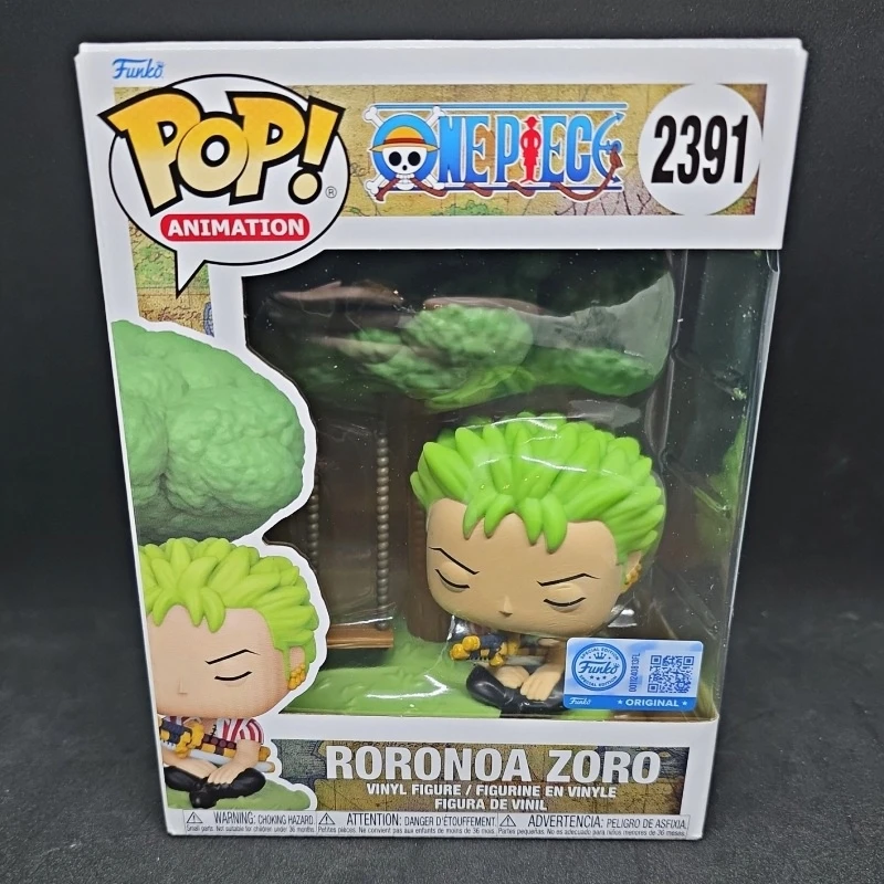 Funko Pop! One Piece Roronoa Zoro Sleeping Under The Tree #2391 Vinyl Figure Anime Collectible Model Desktop Ornament Toy Gift
