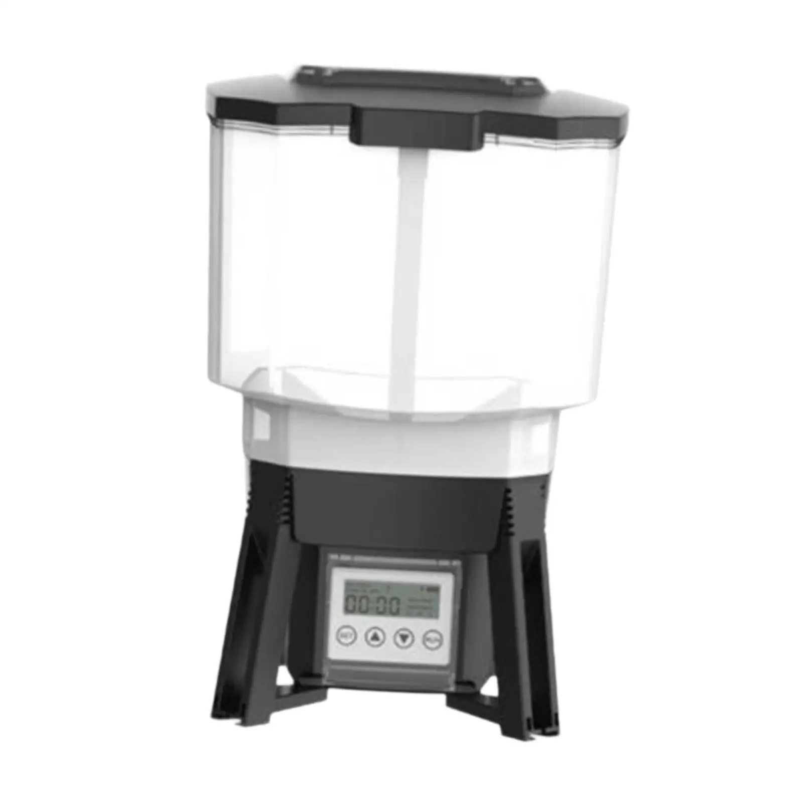 Pond Fish Feeder LCD Display Automatic Dispenser Automatic Turtle Feeder for Goldfish Holiday Vacation Flakes Garden Daily Use