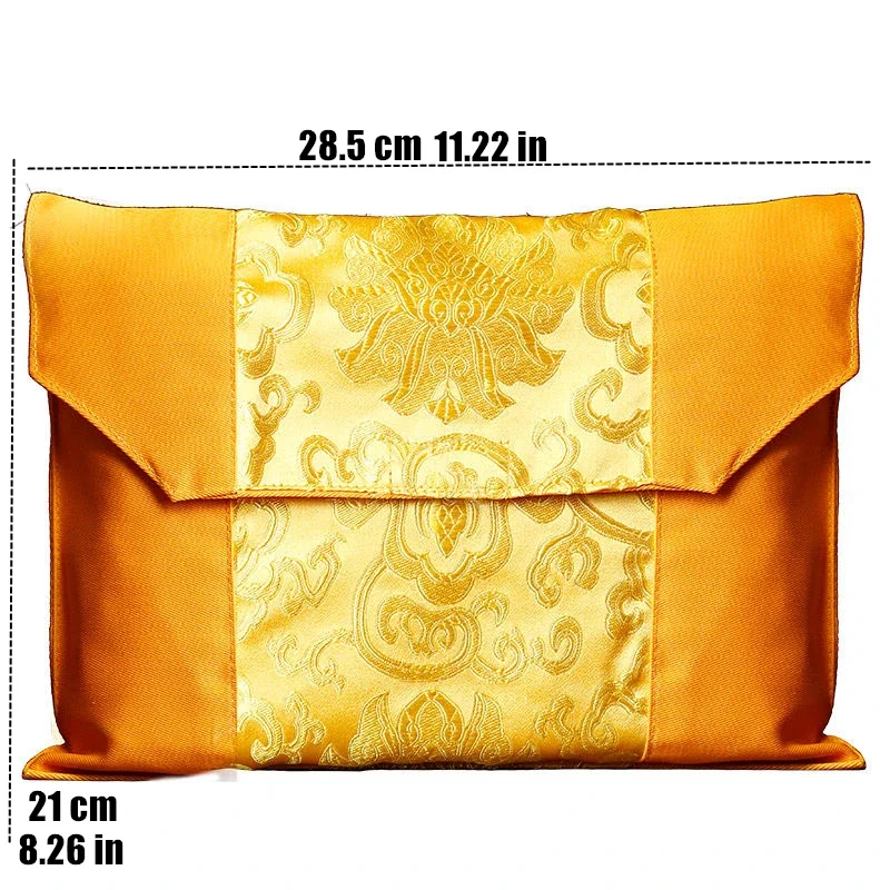 Buddhist Scripture Storage Bag Handicrafts Embroidery Canvas Bag Organizer Auspicious Buddhism Home Gift Decorative