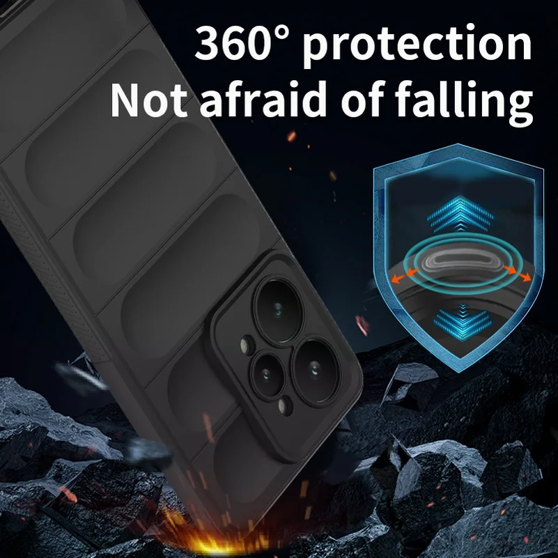 Etui Airbag Anti-drop na Realme 15 Pro 14T 14 Pro 13 P 12 Plus 12 Pro 11 P 10 9 Realme P3 Ultra P2, wytrzymała obudowa ochronna