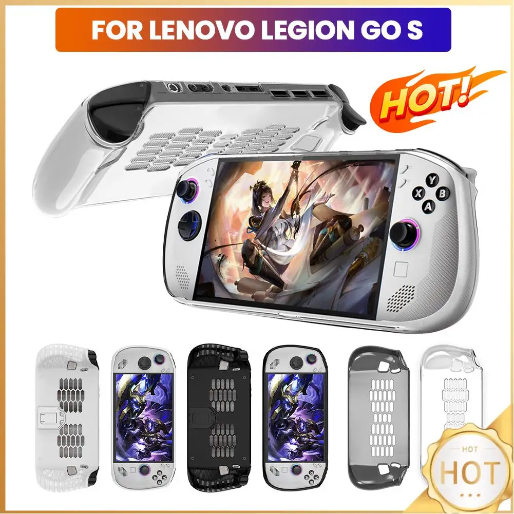Transparent Handheld Game Console Case Soft TPU Protective Cover Ergonomic Shockproof Host Shell for Lenovo Legion Go S