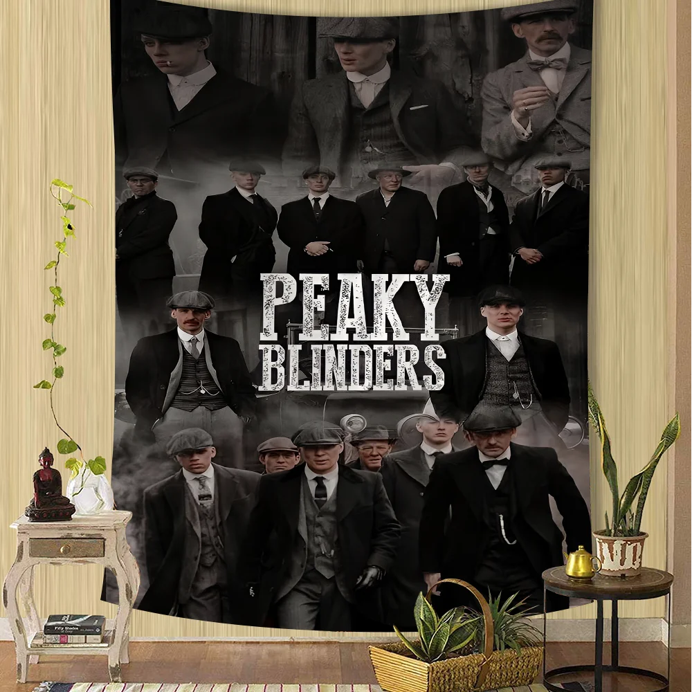 P-Peaky B-Blinders TV DIY Wall Tapestry Hanging Tarot Hippie Wall Rugs Dorm Home Decor