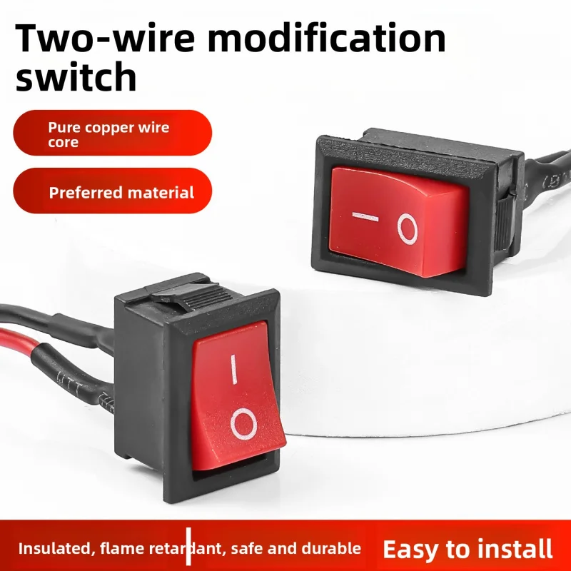 

Electric vehicle modification - independent switch, square two-wire headlight button switch, power-off switch accessories