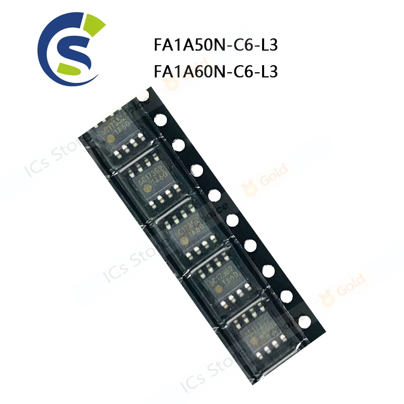 5PCS 100% New 1A50 1A60 FA1A50N FA1A60N FA1A50N-C6-L3 FA1A60N-C6-L3 SOP-8 Chipset