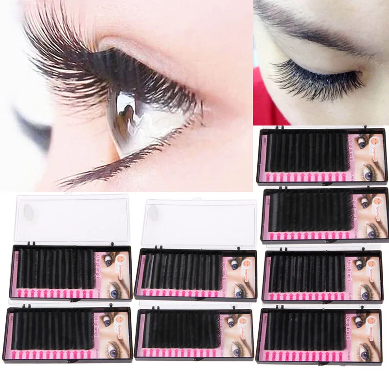 Black Fake False Faux Individual Tray Lash B J 0.07mm Eyelash Extension