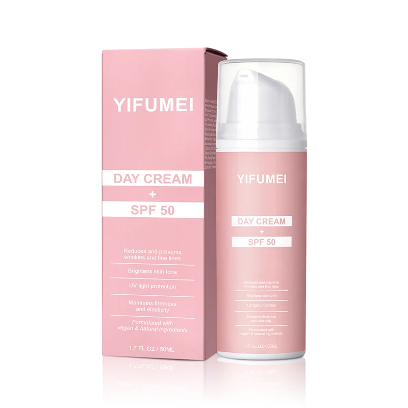 New SPF50+ Sunscreen Skin Whitening Cream With Vitamin C Anti UV Sun Block Facial Mild Moisturizer Serum 50ml