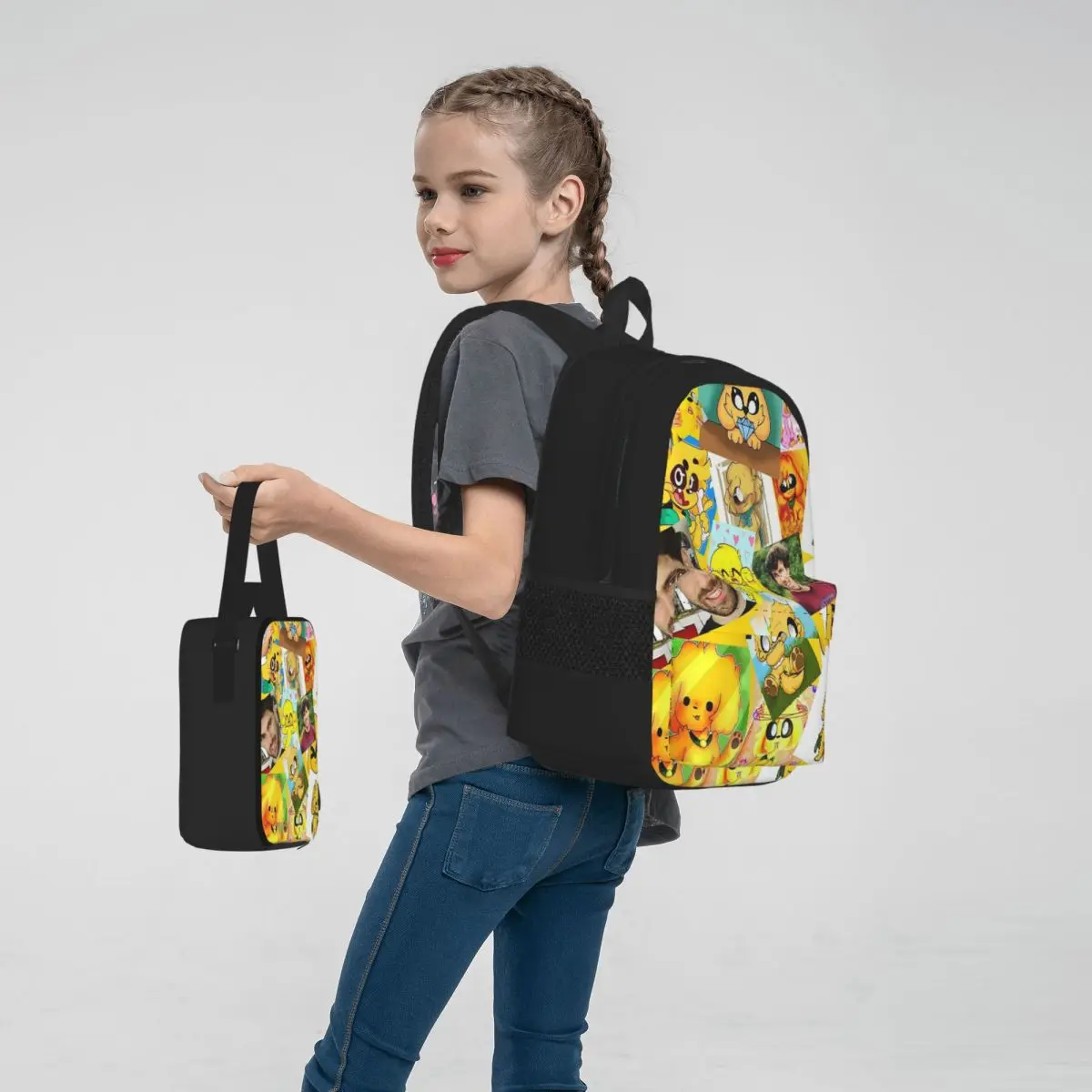 Mochilas familiares Compas, mochila para niños y niñas, mochilas escolares para niños, mochila para niños, bolsa para el almuerzo, bolsa para bolígrafos, conjunto de tres piezas
