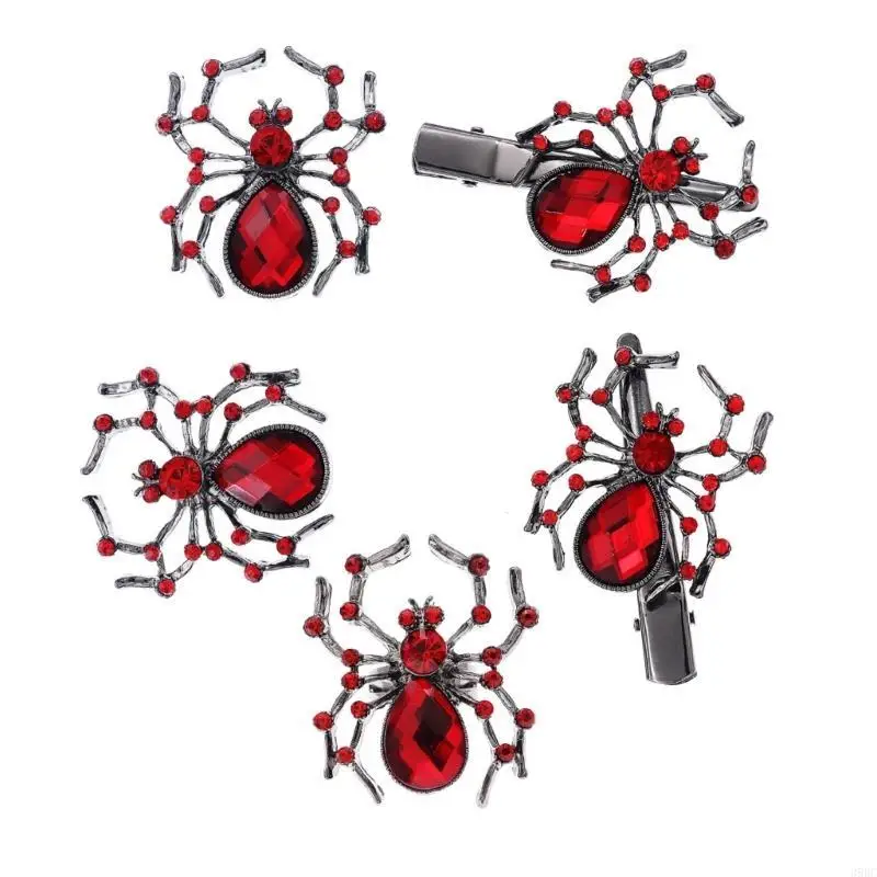 

39BC бриллиантовая аппликация в виде пауков, заколка для волос/серьги/кольца, набор заколка для волос в стиле Харадзюку для для