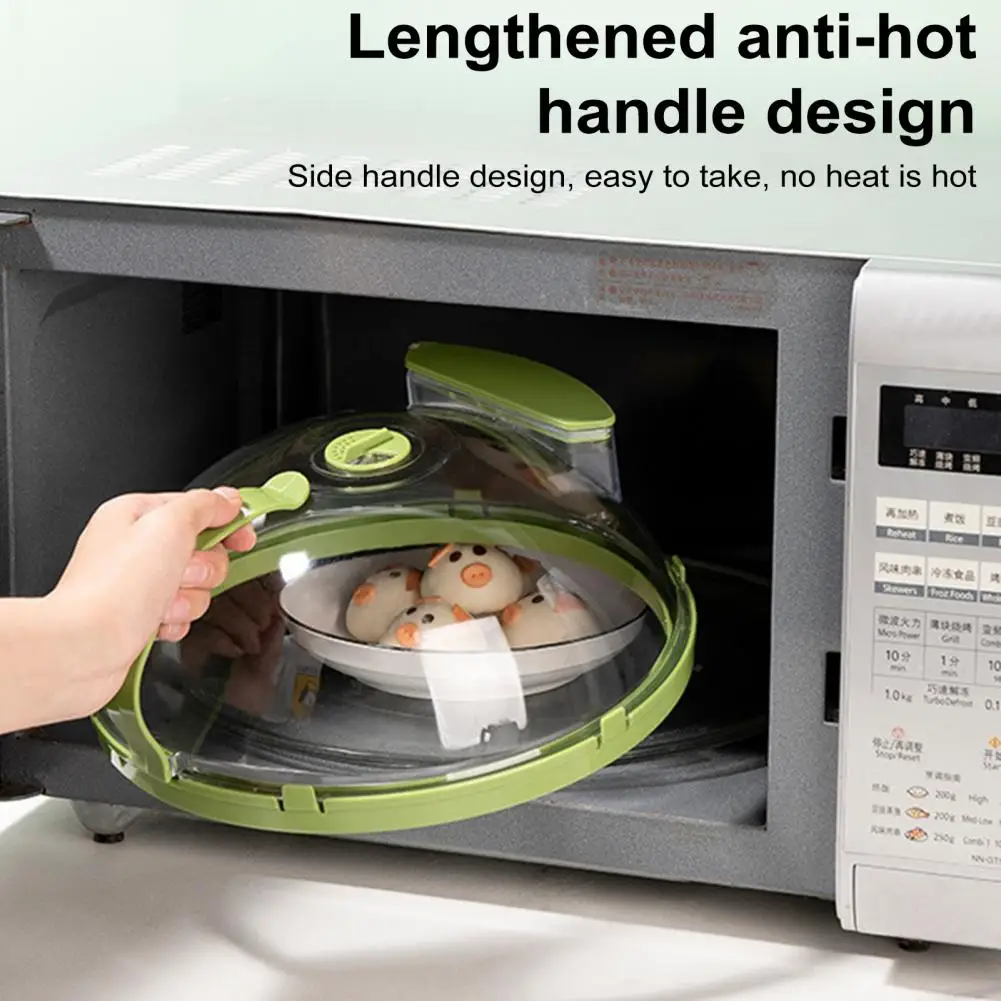 Reusable Microwave Splash Guard Microwave Lid with Water Reservoir Microwave Food Cover with Water Steamer for Splatter-free