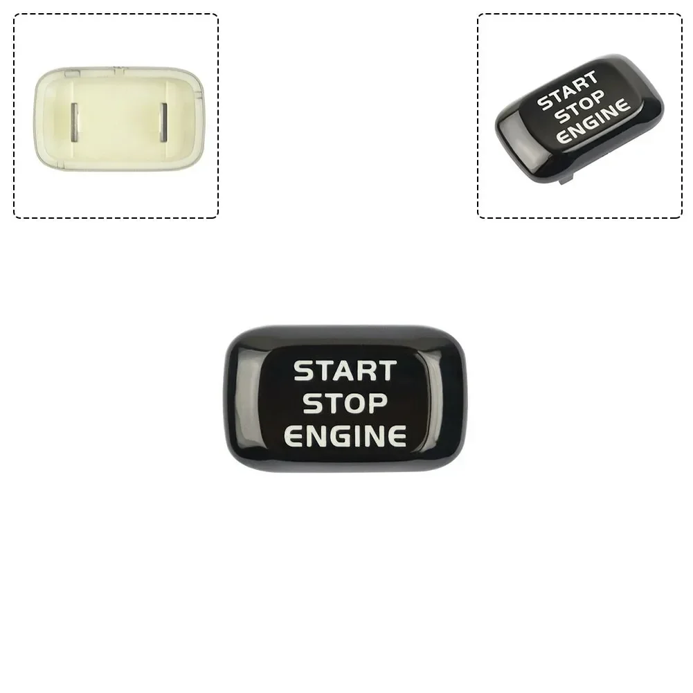 Start Button Car Engine Start Button ABS Plastic No Paint-shedding Piano Paint Replacement Installation Brand New