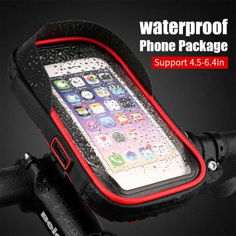 Inch Touch Screen Bags,MTB Cycling Bike Head Tube Bag, Handlebar Cell Mobile Phone Bag Case Holder For Bike