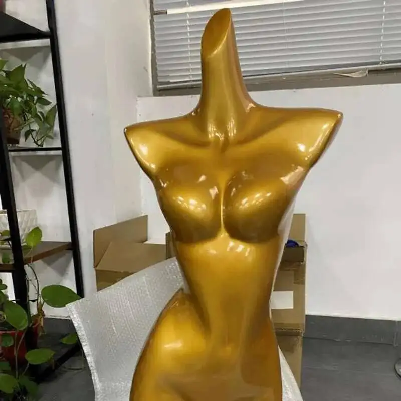 

Underwear Underwear Mannequin Golden Mannequin High-end for Women's Clothing Store Female Half-length Model Window Display Stand