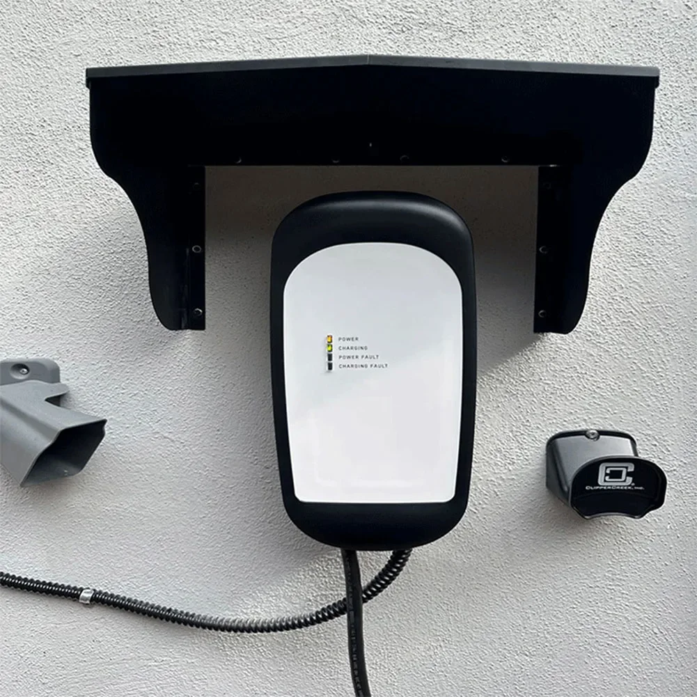 Wall Mounted Charging Pile Protection Kit for Electric Vehicle Charging Stations Weatherproof Alloy Steel Roof Cover