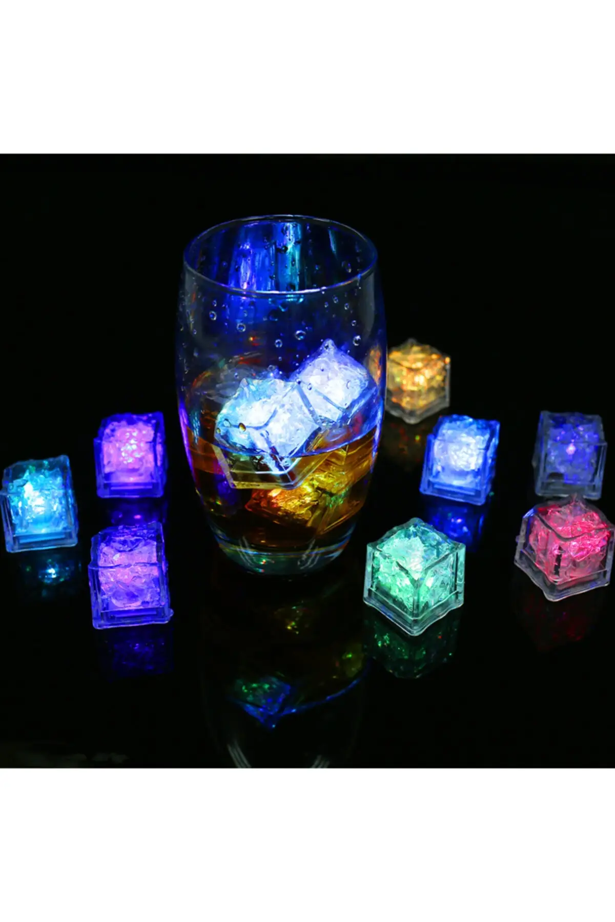 Led Menyala Es Batu Warna-warni Es 5 Buah Kualitas Bahan Arang Aroma Botol Mangkuk Kafe Shisha Hadiah Led