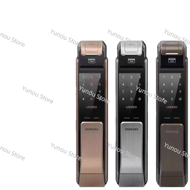 

SHS-P718 Push Pull Handle with Fingerprint Digital Smart Home Lock and Rfid Card VerificationCD