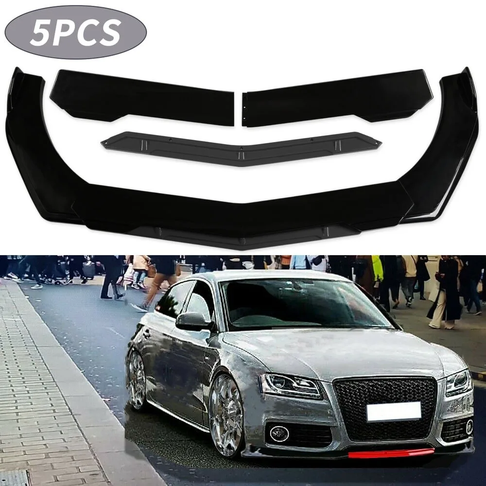 For Acura TLX ILX 5Pcs Front Bumper Lip Spoiler Boby Kits Splitter Glossy Black United States