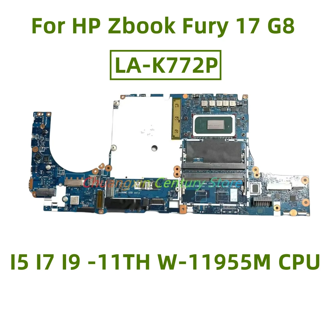 GPZ70 LA-K772P motherboard Suitable for HP Zbook Fury 17 G8 laptop with I5 I7 I9 -11TH W-11955M CPU 100% Tested Fully Work