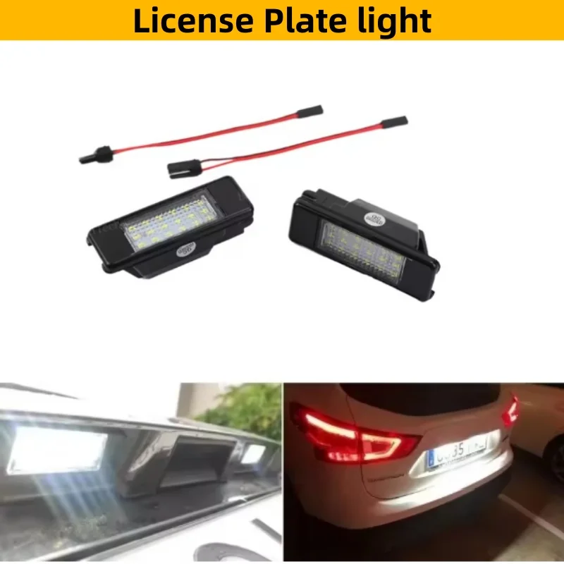 

2pcs Canbus LED Number License Plate Light For Nissan X-Trail T30 T31 Qashqai J10 J11 Primera P12 Pathfinder R51 Juke F15
