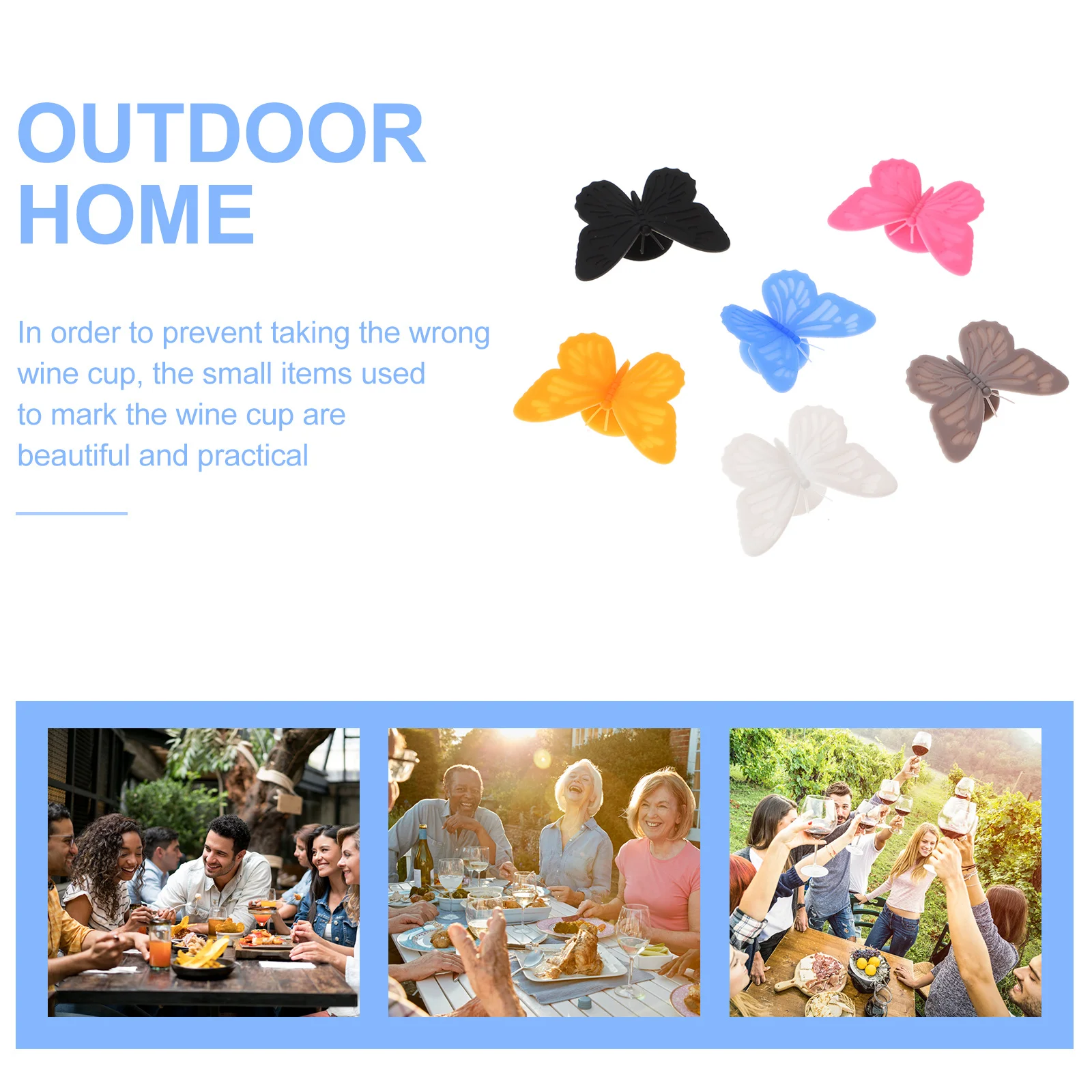 12 قطعة علامات كأس للنبيذ سيليكون شرب السحر لأكواب الحفلات علامات النبيذ الإبداعية مهرجان لوازم ديكور تحديد الزجاج #1