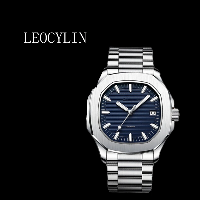 LEOCYLIN fashion Automatic mechanical watch Waterproof luminous 316L stainless steel for men Wristwatch Relogio Masculino