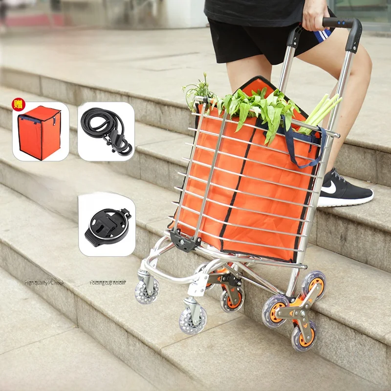 aluminum-alloy-foldable-shopping-cart-vegetable-buying-hand-pulling-stair-climbing-stackable-hand-push-cart-portable-shopping