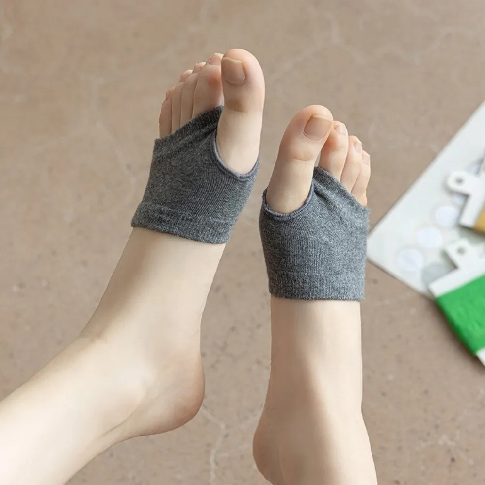 Casual Elastic Forefoot Socks Invisible Splitting Toes Half Feet Socks Soft Boat Socks Toe Socks Summer