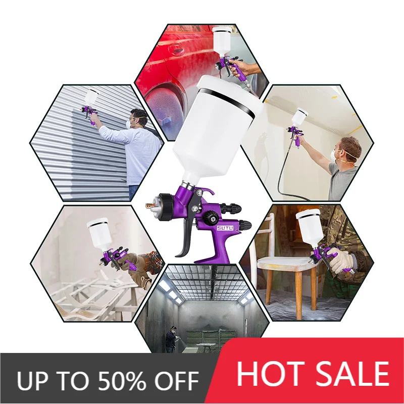 High-quality 1000B automotive low-pressure spray gun with high atomization efficiency