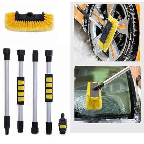 Cepillo de lavado de camiones, cepillos de lavado de coches de cerdas suaves con poste, cepillo de lavado de barcos y camiones, cepillo de lavado de coches para coches, Rv, Suv y camiones