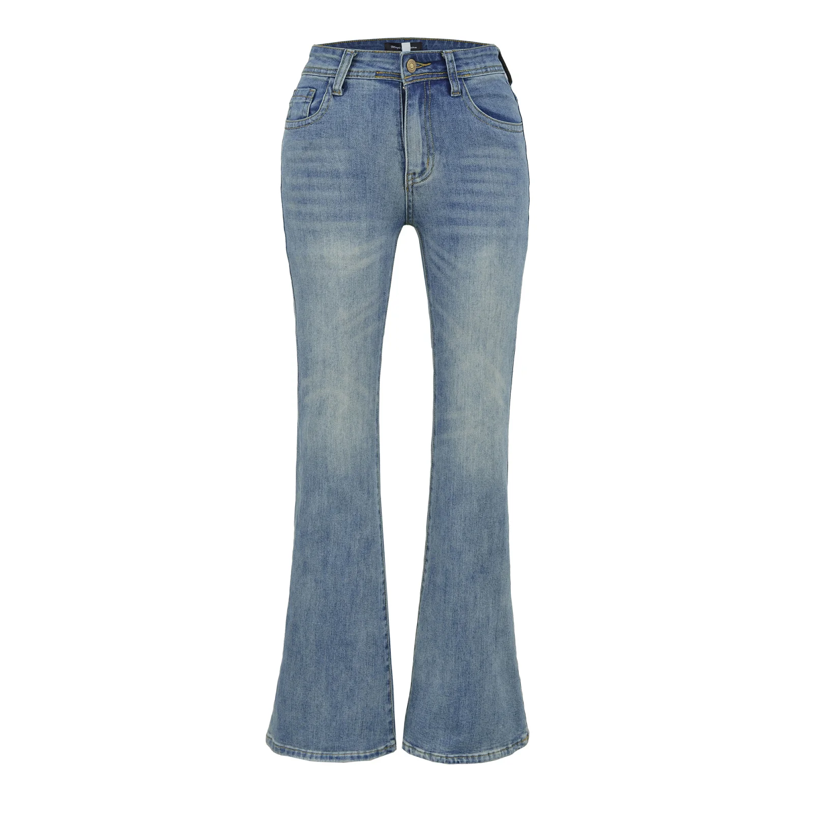 American Sle Retro Low Waist Elastic Slim Fit Flared Denim Jeans Damen Herbst Vielseitige Bootcut-Hose Knöchellange Hose